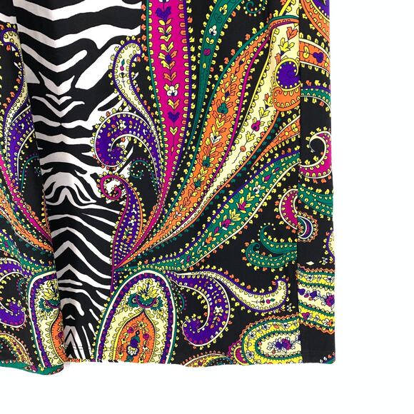 SOLD Glamour Tank Maxi Dress Womens Size 6 Multicolor Patterned Paisley - Picture 5 of 7